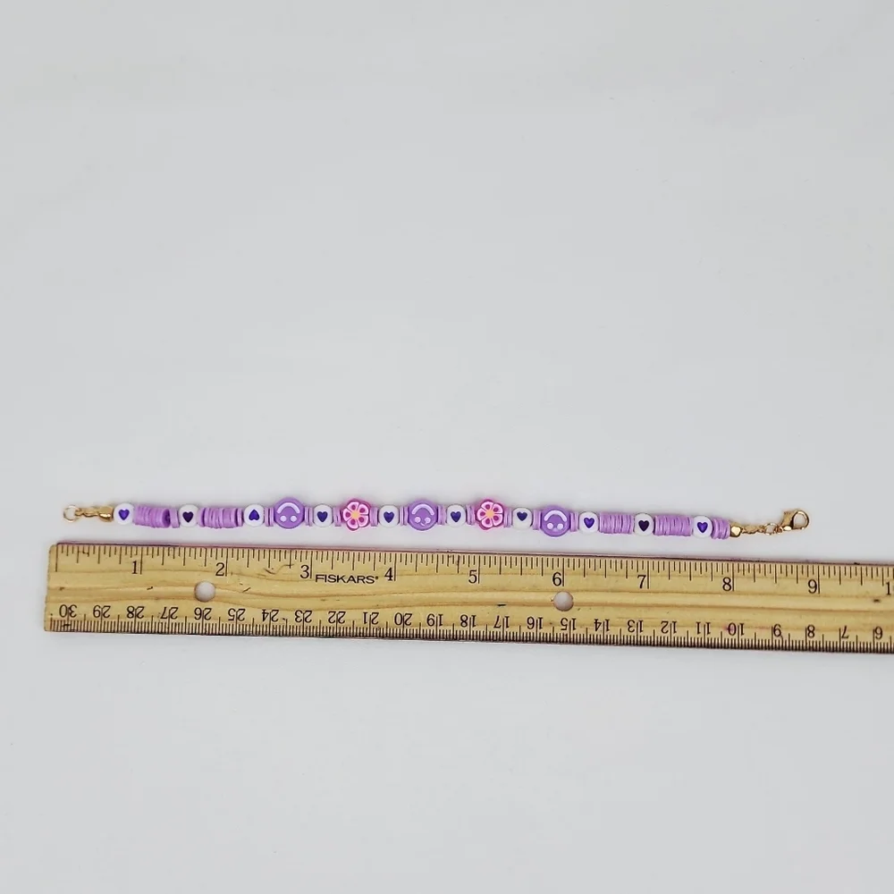 Handmade Smiley Face Heart Detail  Bracelet